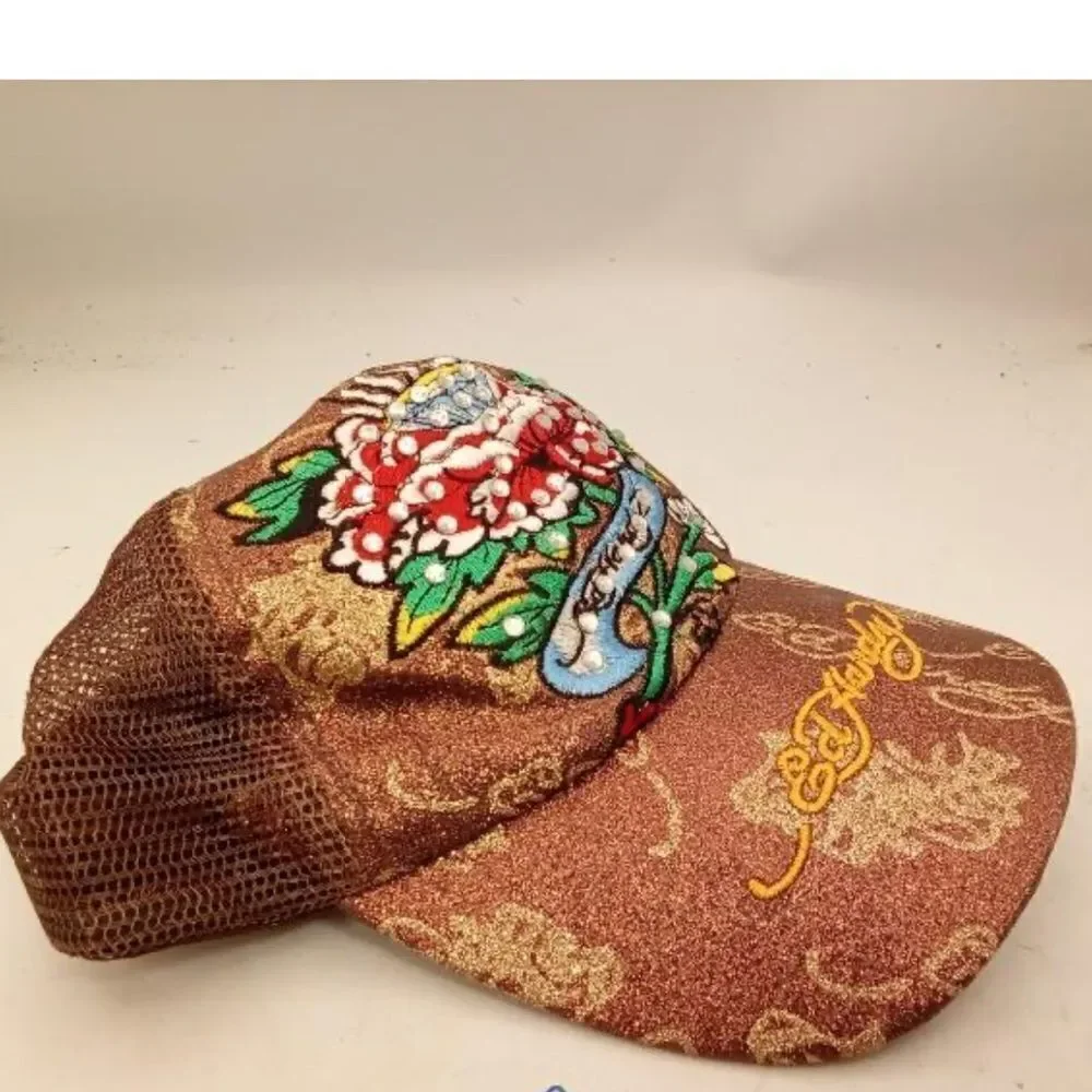 Ed Hardy Women Brown Hat Size7